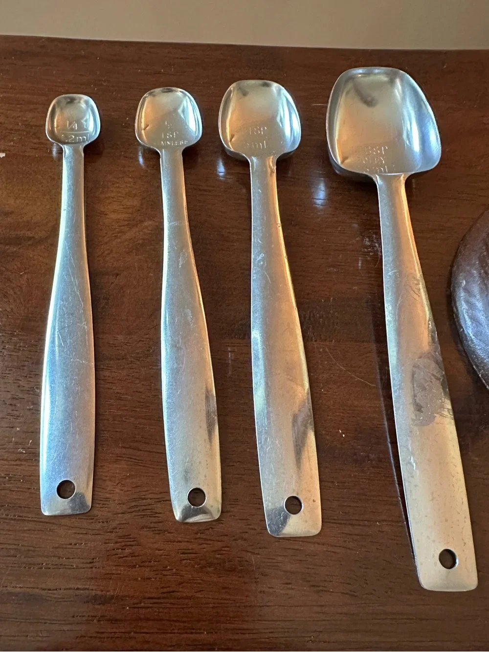 Vintage • measuring spoon rack • wooden